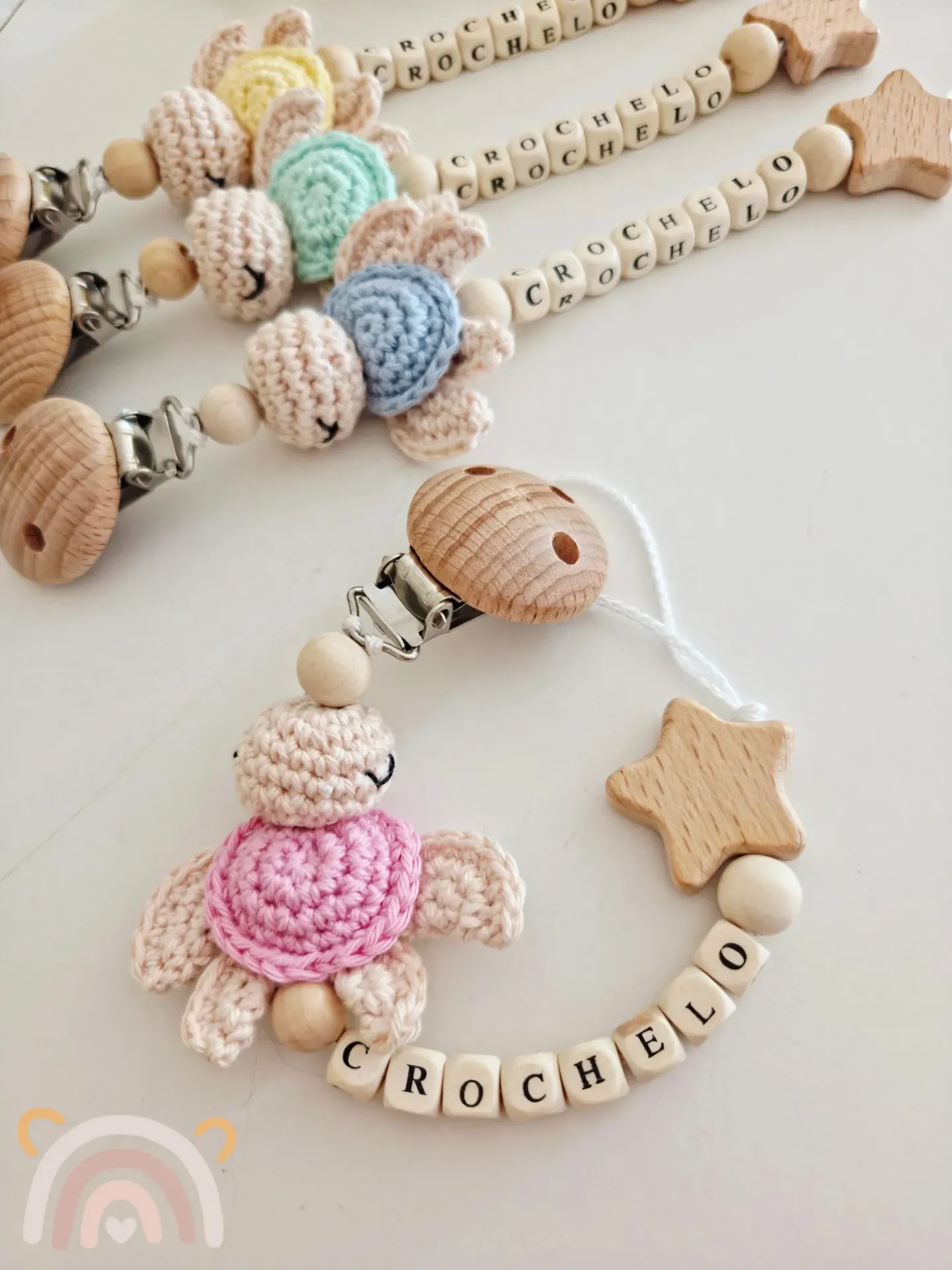 [attachetetinetortueAdele] Attache tétine tortue Adèle